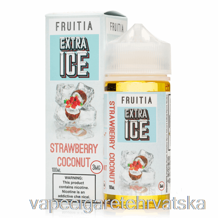 Vape Hrvatska Jagoda Kokos - Extra Ice - Fruitia - 100ml 3mg